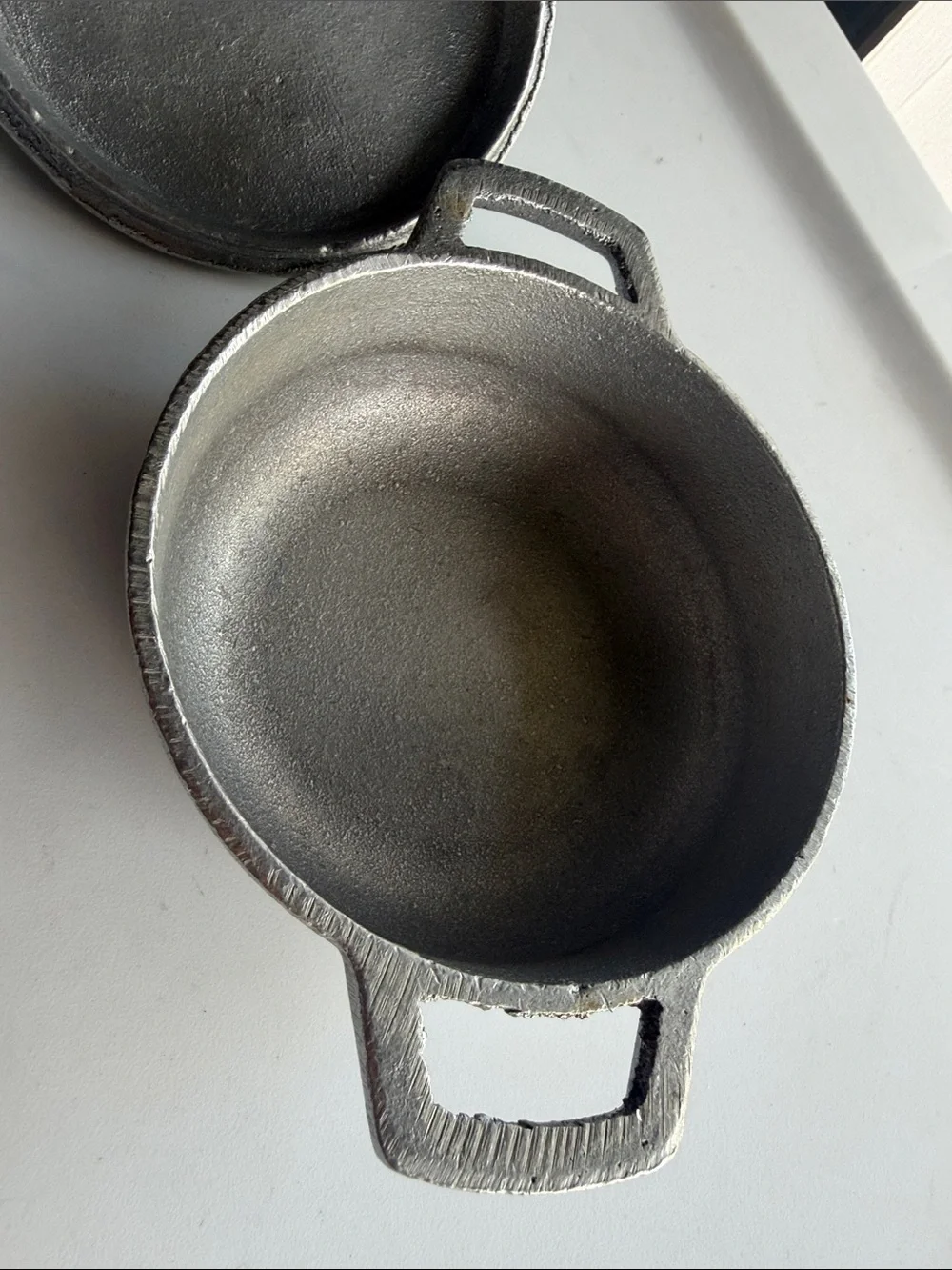 Cast Aluminum Cookware Lid in Silver with Red and Green Accents